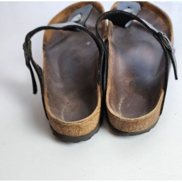 Birkenstock Brown Leather Slip on Sandals, Size 39 - Picture 3 of 7